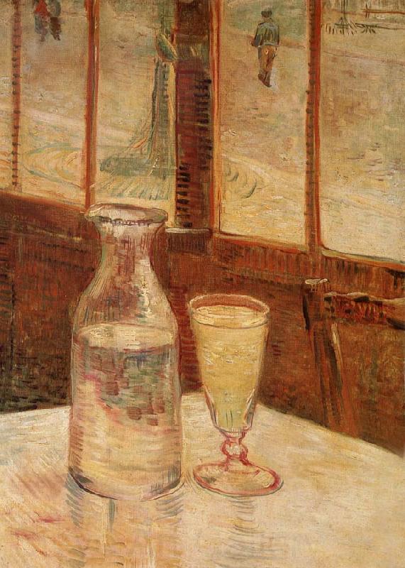 Vincent Van Gogh An absinthe glass and water decanter Norge oil painting art